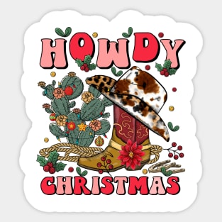 Western Christmas Sticker